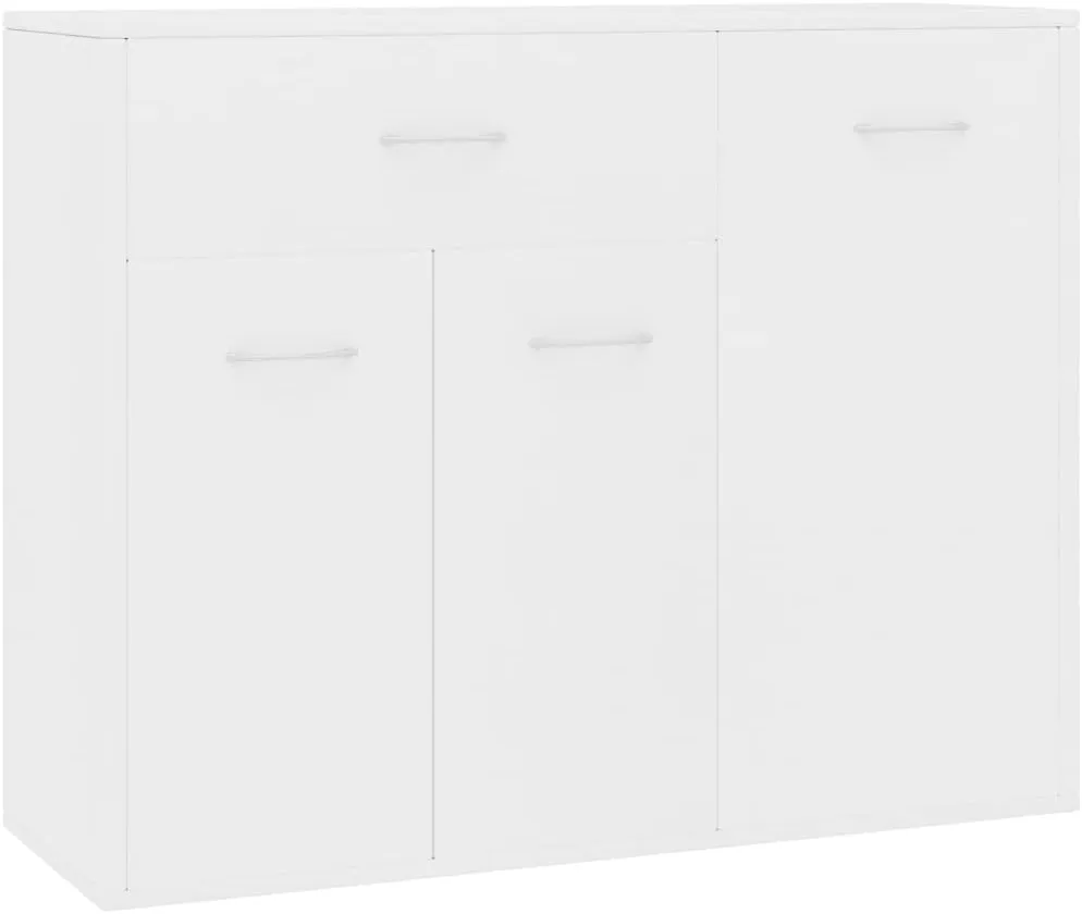 Bild von vidaXL Sideboard in Weiß mit 1 Schublade und 3 Türen, Maße 88x30x70 cm aus Holzwerkstoff