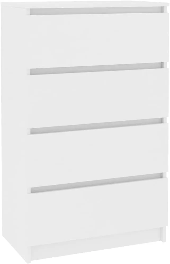 Bild von vidaXL Sideboard mit 4 Schubladen in Weiß, modern, 60x35x98,5 cm