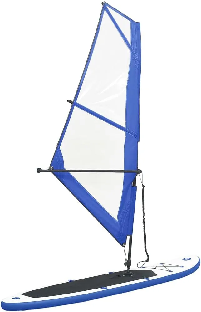 Bild von vidaXL Stand Up Paddleboard Set mit Segel und Tragetasche in Blau und Weiß
