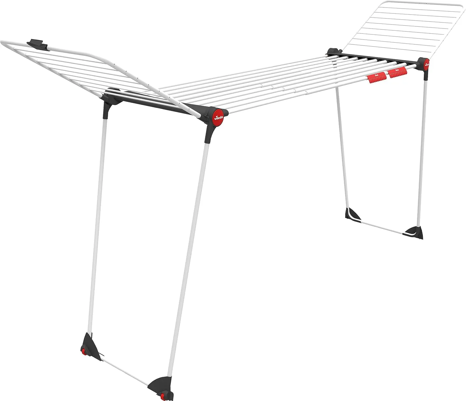 Bild von Vileda Infinity Flex Plus Wäscheständer mit bis zu 2 Metern ausziehbarem Mittelteil und 30 Metern Trockenleine in umweltfreundlicher Verpackung