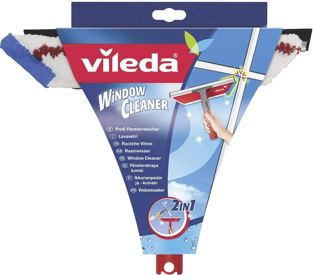 Bild von Vileda Profi Fensterwischer 2in1 mit Mikrofaserbezug für streifenfreie Fenster