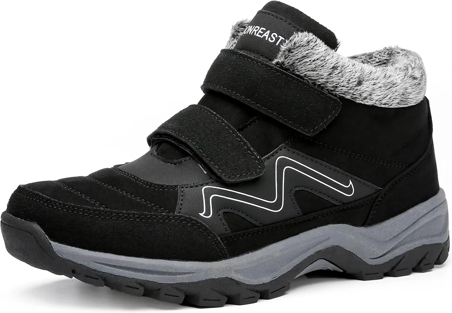 Bild von Visionreast Winterschuhe für Herren und Damen, gefüttert und rutschfest, ideal für Outdoor-Aktivitäten mit Klettverschluss