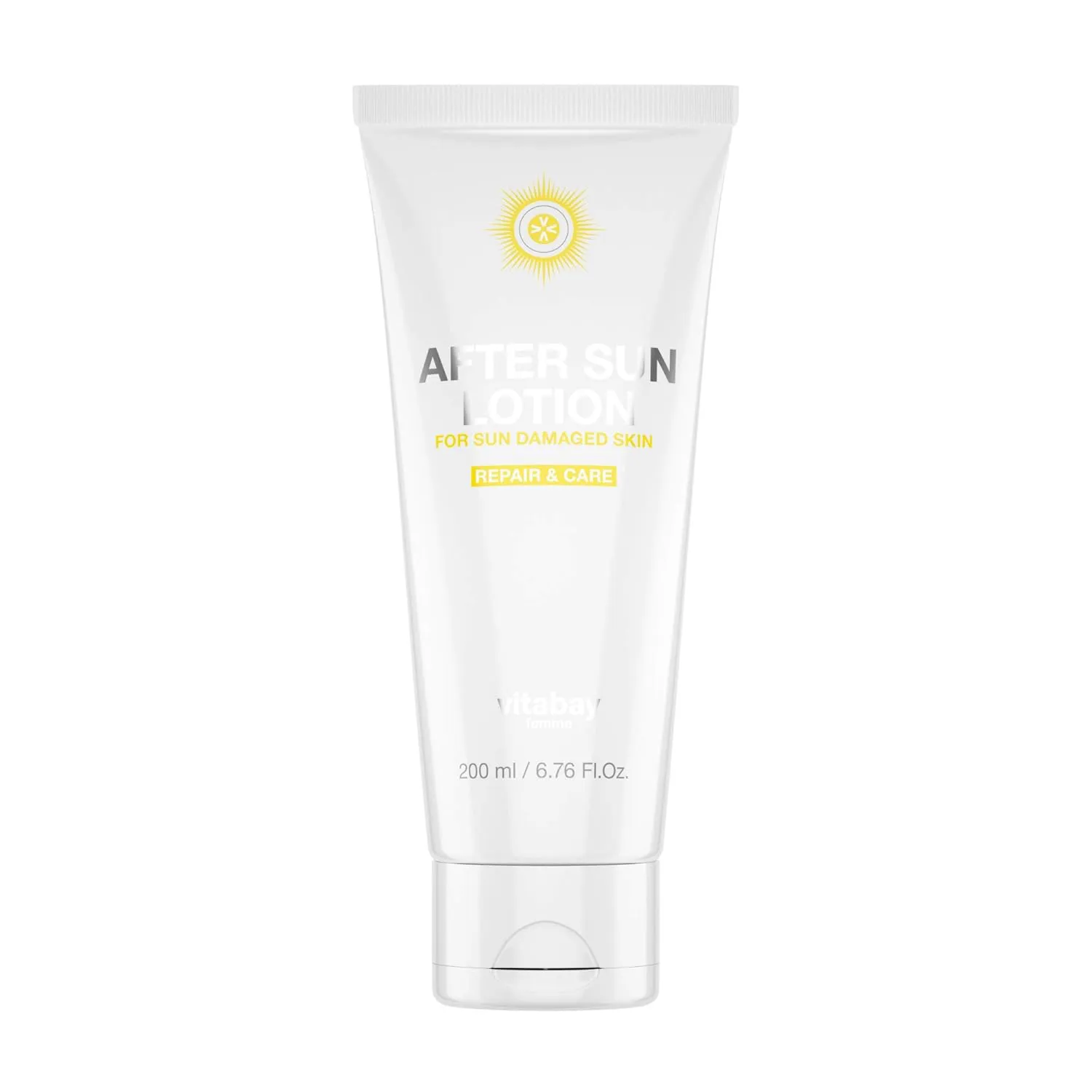 Bild von Vitabay After Sun Lotion 200 ml mit Aloe Vera, Panthenol, Mandelöl, Q10 und Hyaluron zur feuchtigkeitsspendenden Pflege nach dem Sonnenbad