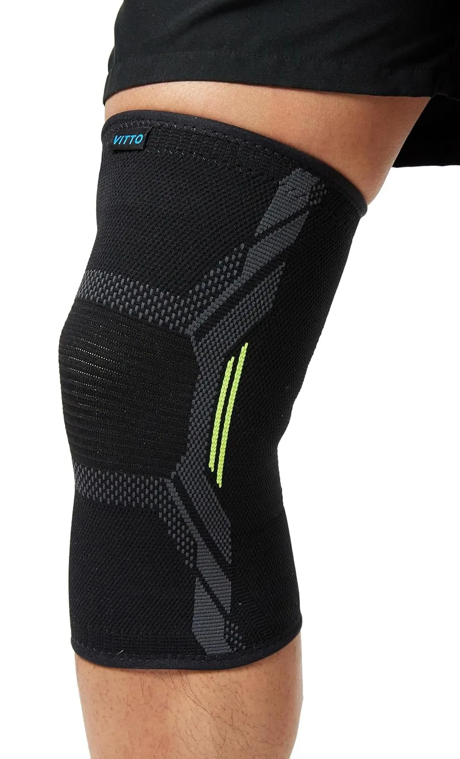 Bild von VITTO Kniebandage für Männer und Frauen zur Schmerzlinderung bei Knieschmerzen und Arthrose in Größe M