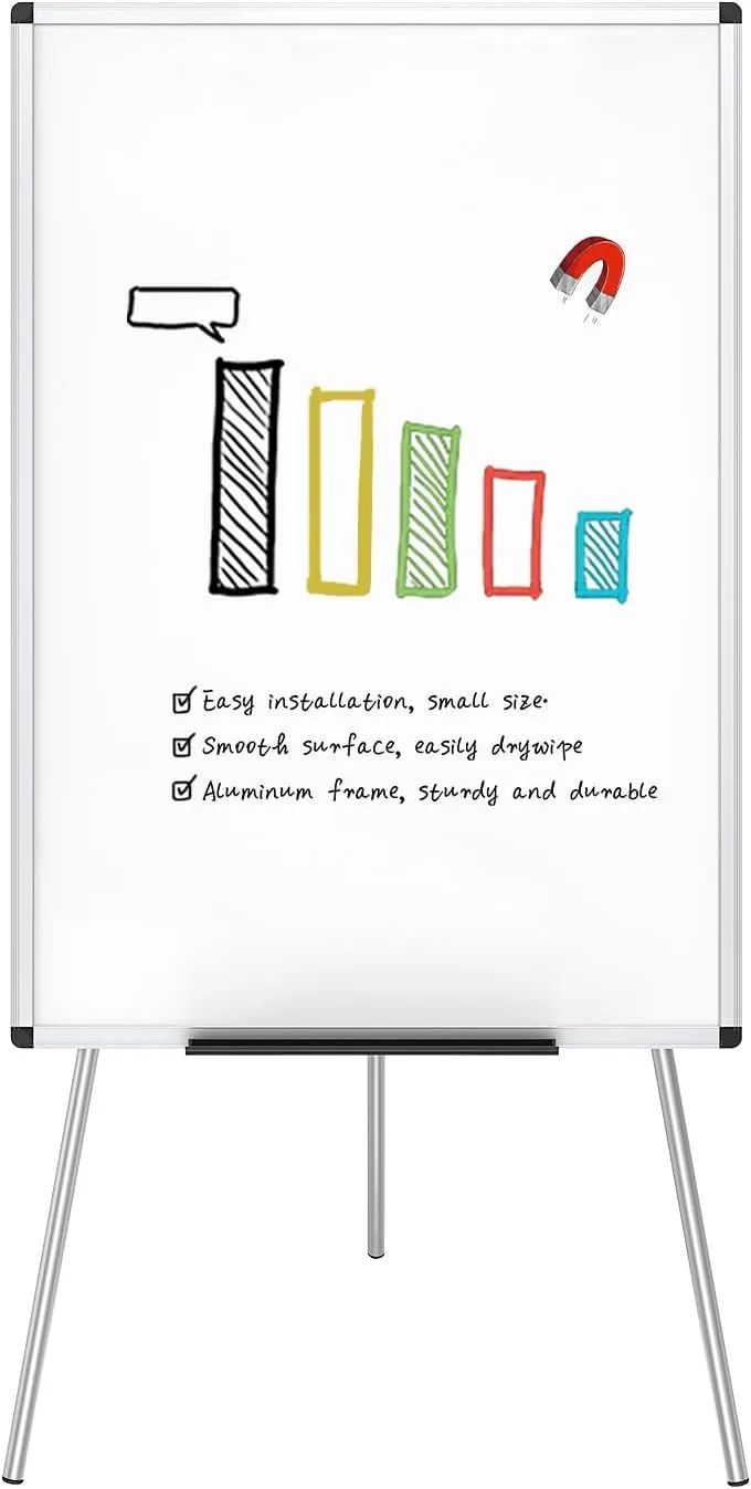 Bild von VIZ-PRO Flipchart Ständer und Whiteboard 90 x 60 cm höhenverstellbar