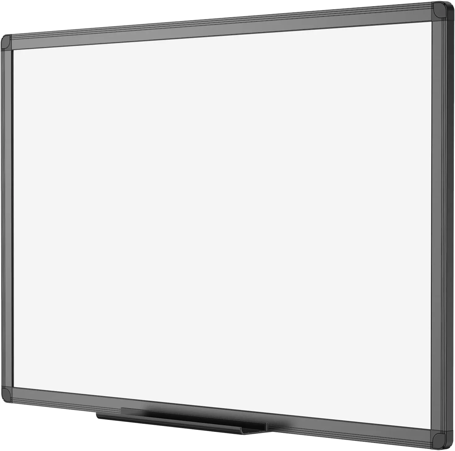 Bild von VIZ-PRO magnetisches Whiteboard 120 x 90 cm mit schwarzem Aluminiumrahmen und Stiftablage