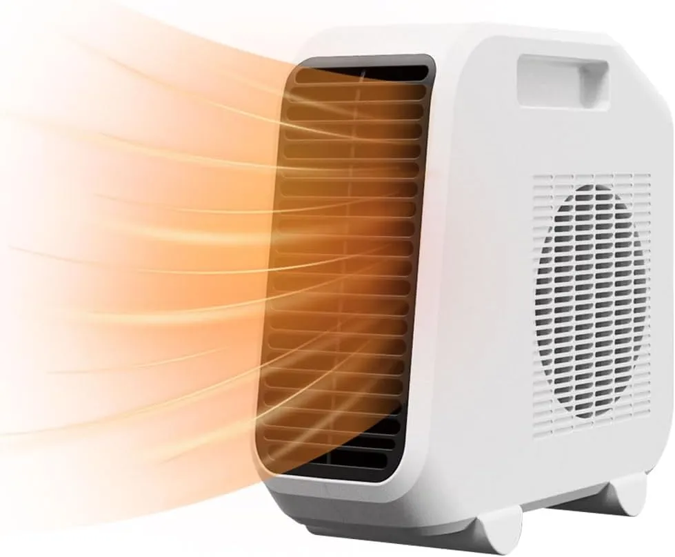 Bild von Vmxlso Heizlüfter mit 1800 Watt, energiesparend und leise, mit zwei Heizstufen und Überhitzungsschutz, ideal für Bad, Büro, Wohnzimmer und Camping