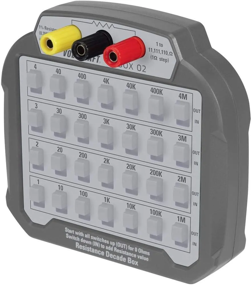 Bild von VOLTCRAFT R-BOX 02 Mess-Dekade Widerstand mit 1 Prozent Genauigkeit