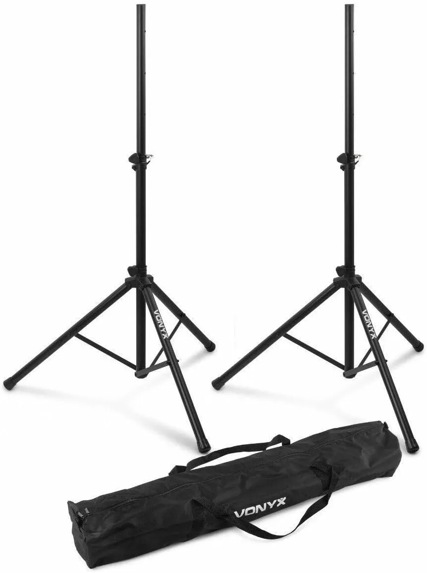 Bild von Vonyx LS01K Lautsprecherständer Set mit Tasche, höhenverstellbar von 110 bis 180 cm, max. 20 kg Belastung