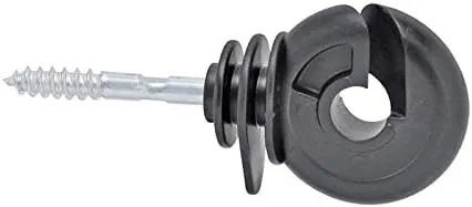 Bild von VOSS.farming 50 Stück Ringisolator Classic aus Kunststoff in Schwarz für Draht und Seil bis 12 mm Durchmesser