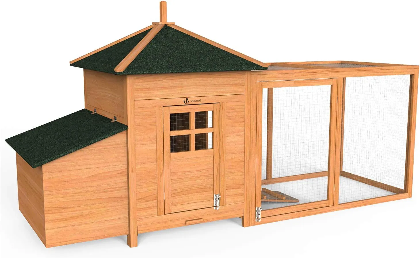 Bild von VOUNOT Hühnerstall aus Holz mit Nest und Barsch, groß