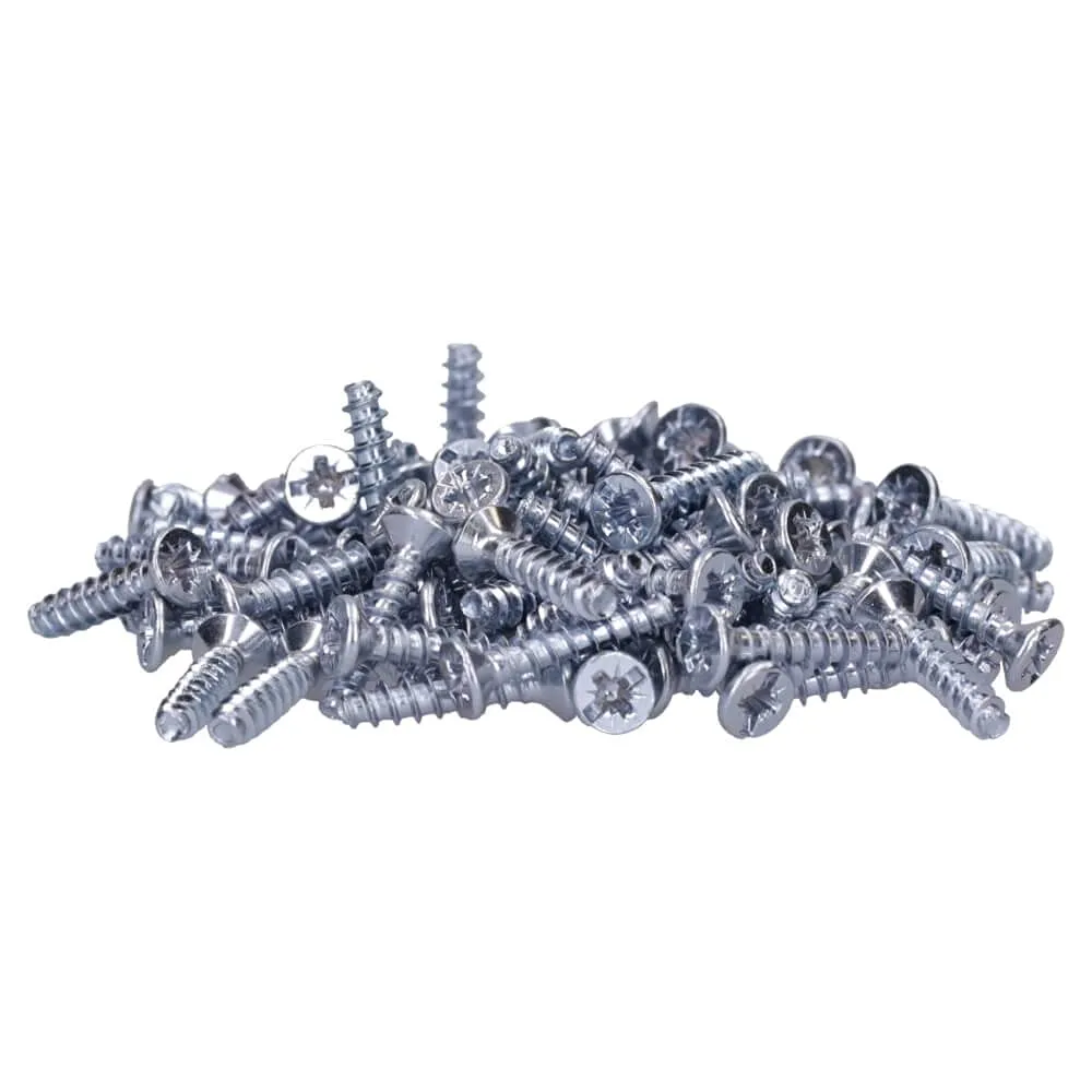 Bild von Voxura Senkschrauben für Schalterdosen im Beutel mit 100 Stück, PZ1 Schlitz, Ø 3,2 x 15 mm aus verzinktem Stahl