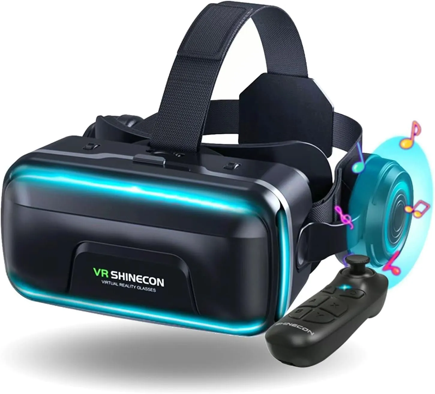 Bild von VR Brille für Handys mit Bluetooth Fernbedienung für 3D Spiele, geeignet für Android und iOS, für Geräte von 4,7 bis 7,2 Zoll, ideal als Geschenk für Kinder und Erwachsene