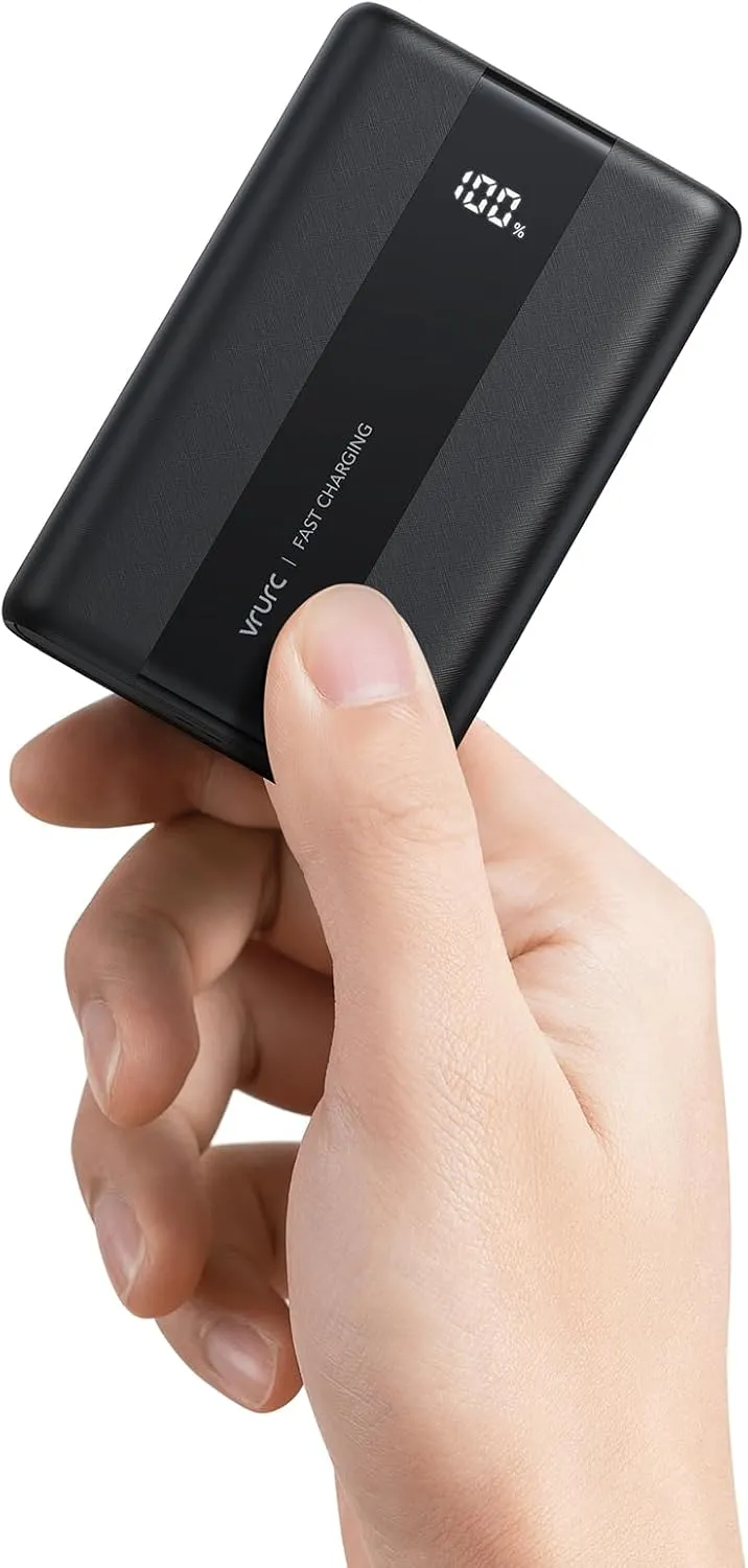 Bild von VRURC Power Bank mit 20000 mAh, kompakt und leistungsstark, unterstützt schnelles Aufladen für iPhone, Samsung, Huawei und mehr