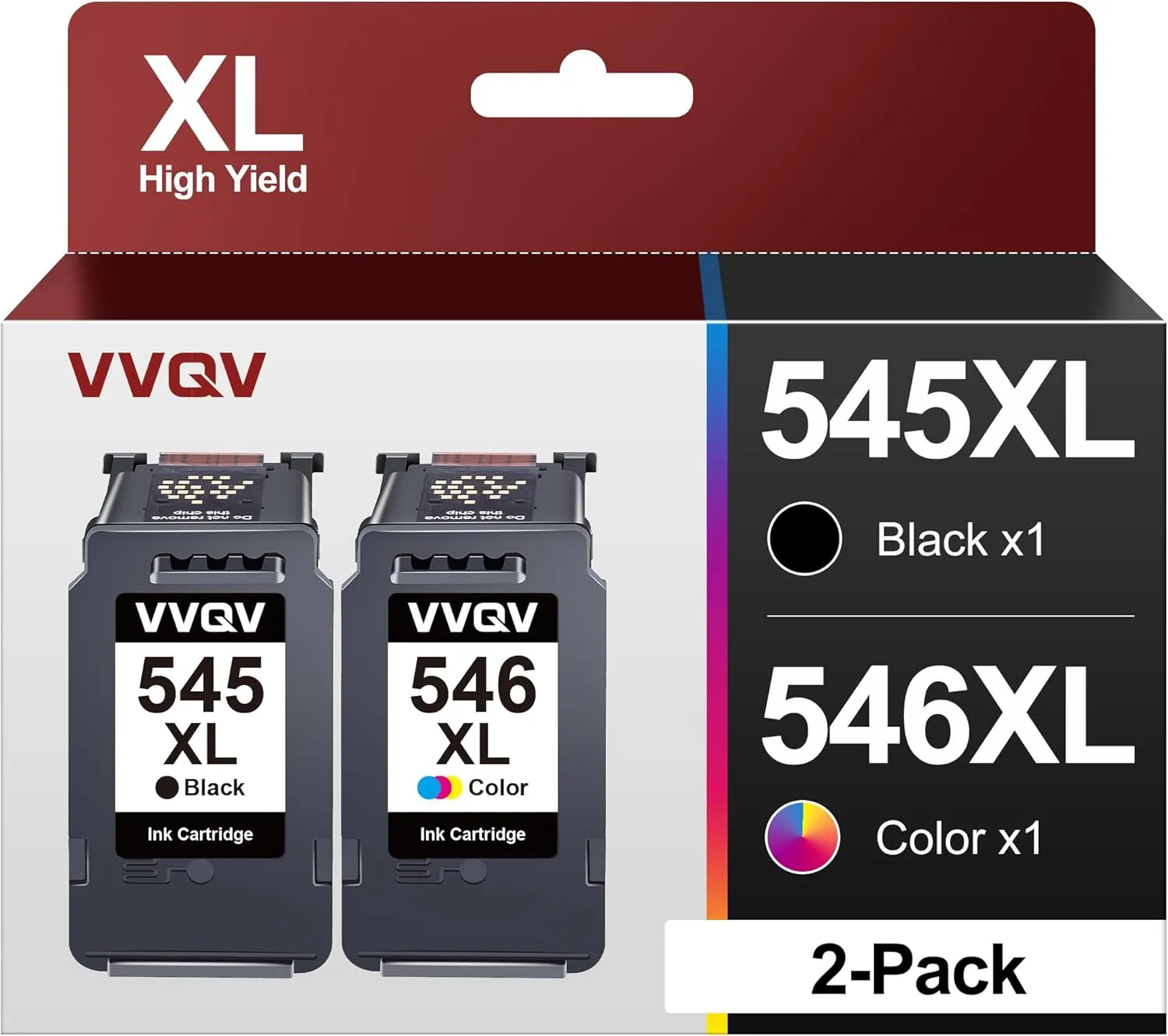 Bild von VVQV PG-545 CL-546 XL Multipack Ersatzpatronen für Canon Drucker