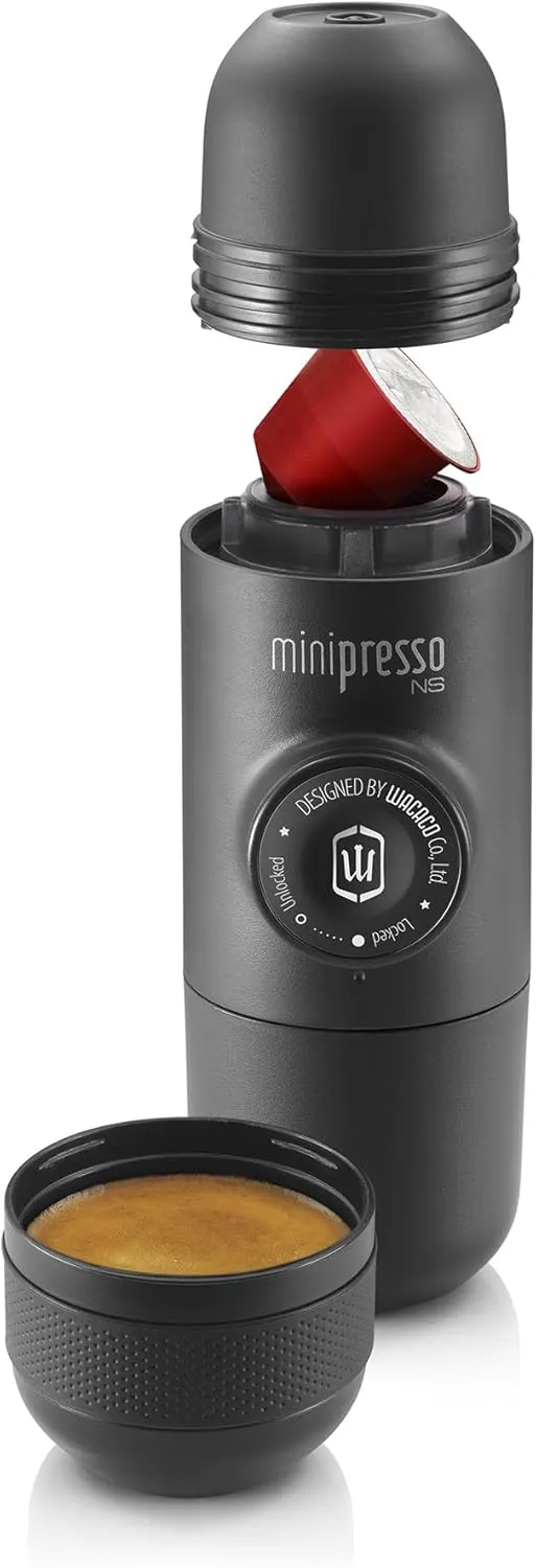 Bild von WACACO Minipresso NS Tragbare Espressomaschine für Nespresso Kapseln manuell betrieben ideal für Reisen und Wandern