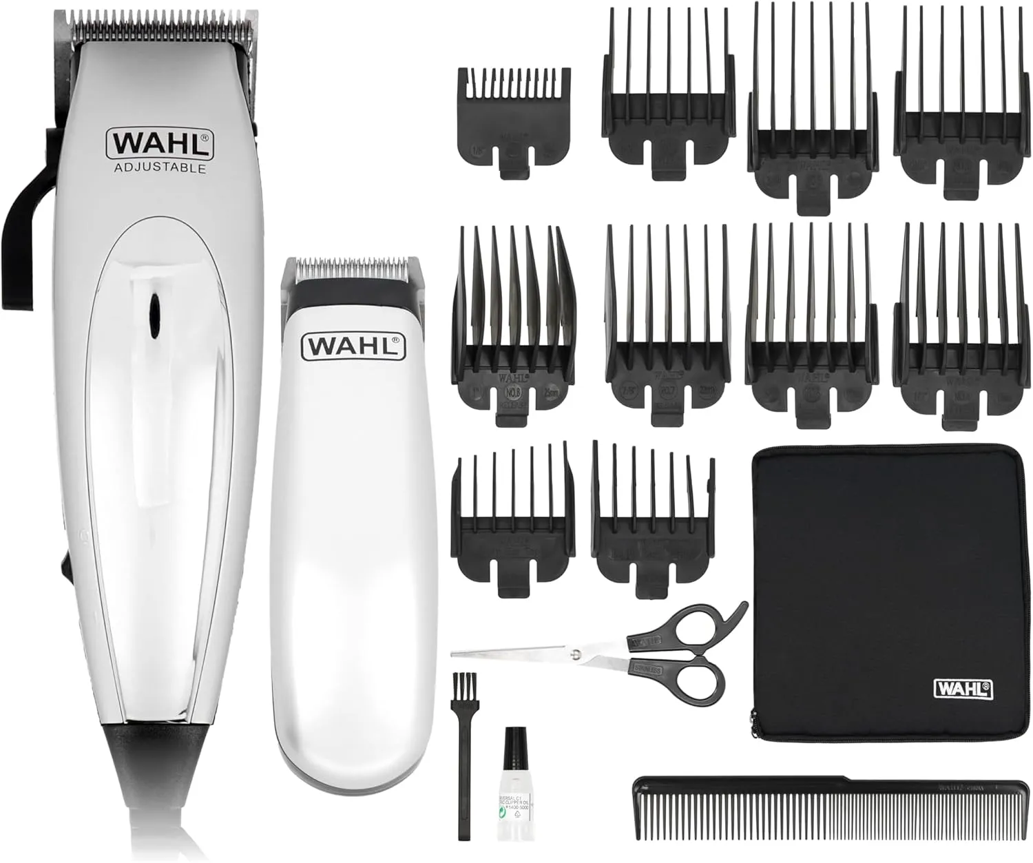 Bild von WAHL Home Pro Deluxe Combo Haarschneider für Männer mit Kabel und selbstschärfender Klinge, inklusive 8 Führungskämmen, Schere und Kamm