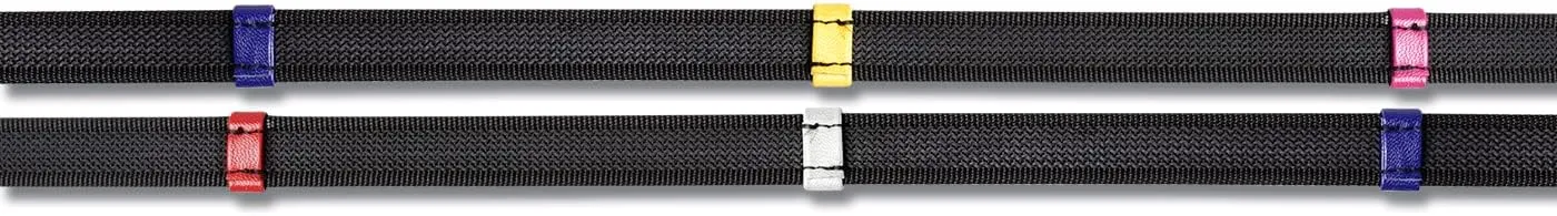 Bild von WALDHAUSEN X-Line Anti-Slip-Zügel in Schwarz mit bunten Stegen