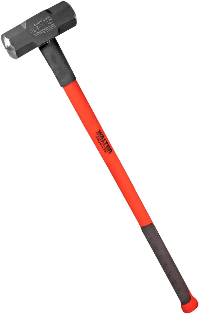 Bild von Walter Professional Vorschlaghammer mit 4,5 kg und 90 cm Länge, vibrationsdämpfendem Fiberglas-Griff für komfortable Handhabung und präzise Steuerung