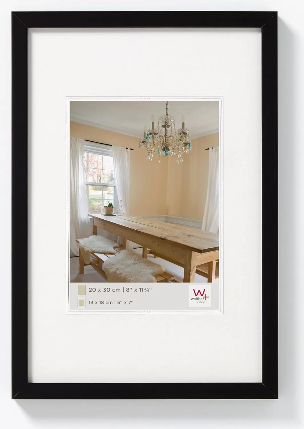 Bild von Walther Design Bilderrahmen schwarz 20 x 30 cm aus Holz, Modell BP030B