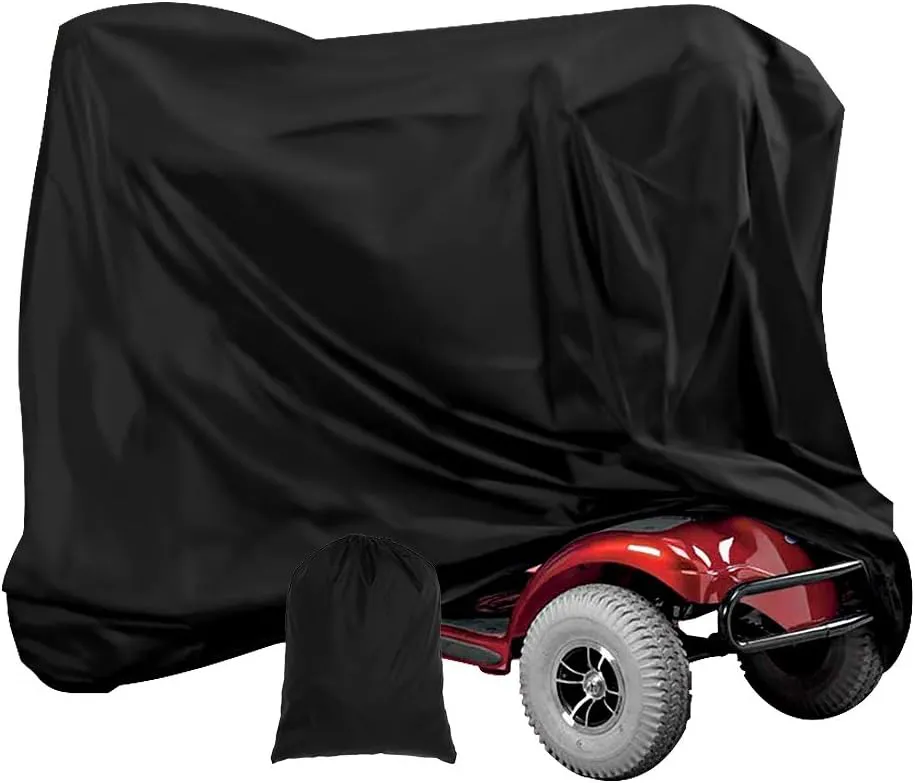 Bild von Wasserdichte Abdeckhaube für Elektromobile und Rollstühle, winterfest und staubdicht, passend für die meisten Mobility Scooter, Maße 182 x 71 x 107 cm