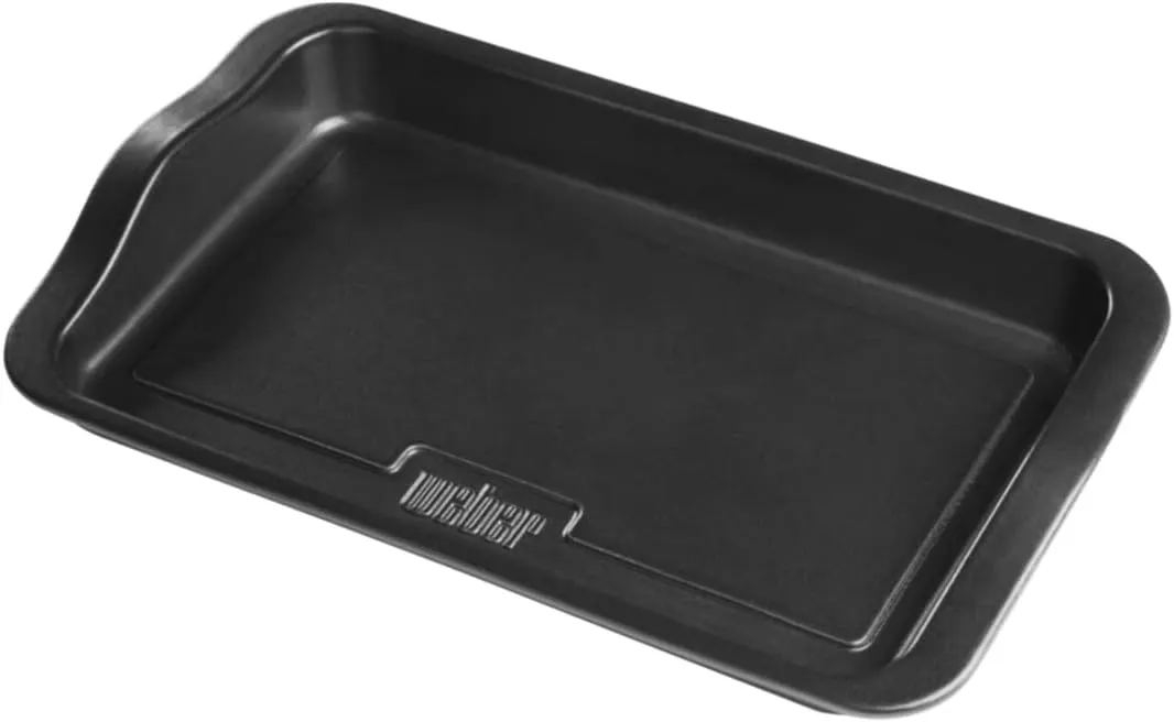 Bild von Weber 17885 Keramik Grillplatte mit hohem Rand, 42 x 25 cm, hitzebeständig und spülmaschinenfest, ideal für Beilagen