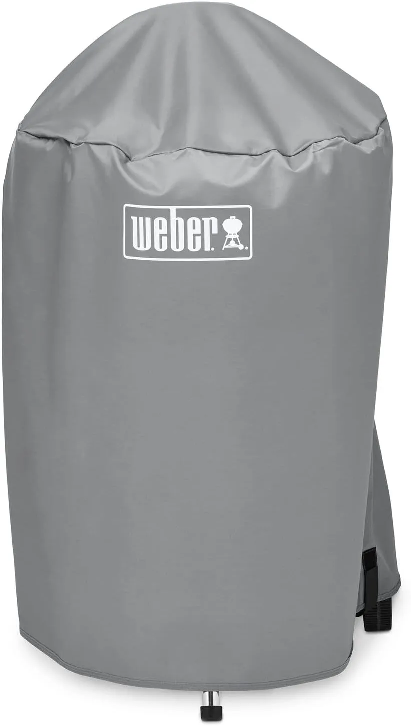 Bild von Weber Grillabdeckhaube für 47 cm Holzkohlegrills, atmungsaktiv und wasserbeständig, mit Klettverschluss, grau, Artikelnummer 7175