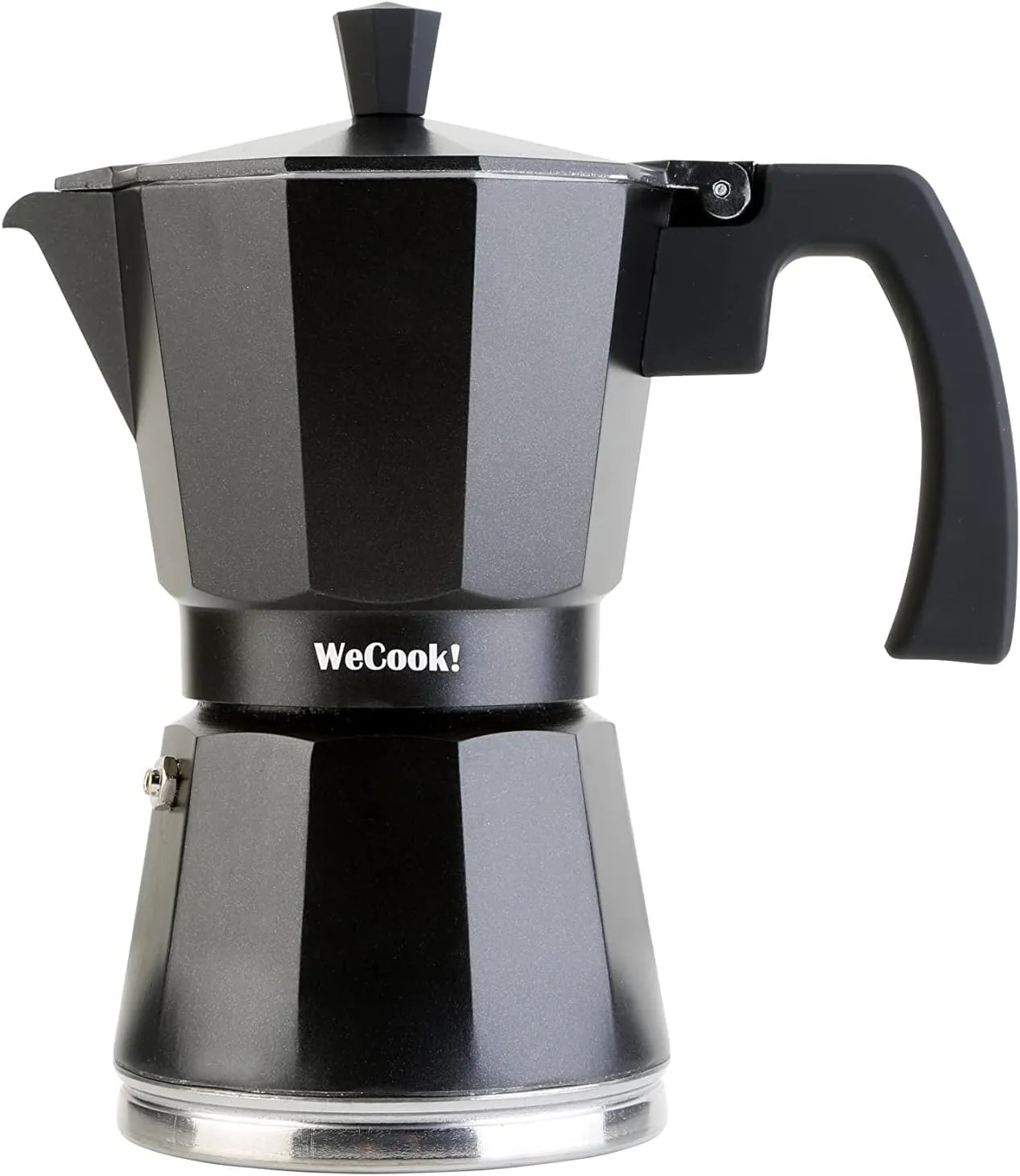 Bild von WECOOK Luccia Espressomaschine für 6 Tassen aus Aluminium mit Edelstahl-Sockel und Sicherheitsventil