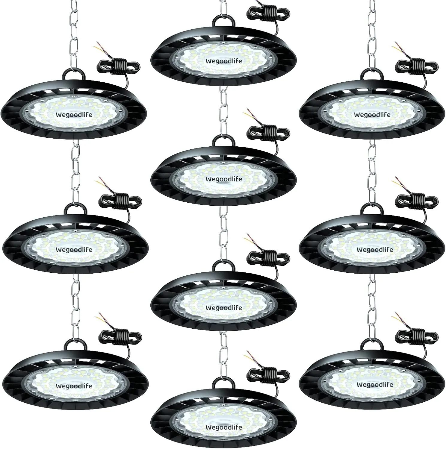 Bild von Wegoodlife 10er Set 200W LED Hallenstrahler mit 10000 Lumen und IP65 Wasserschutz