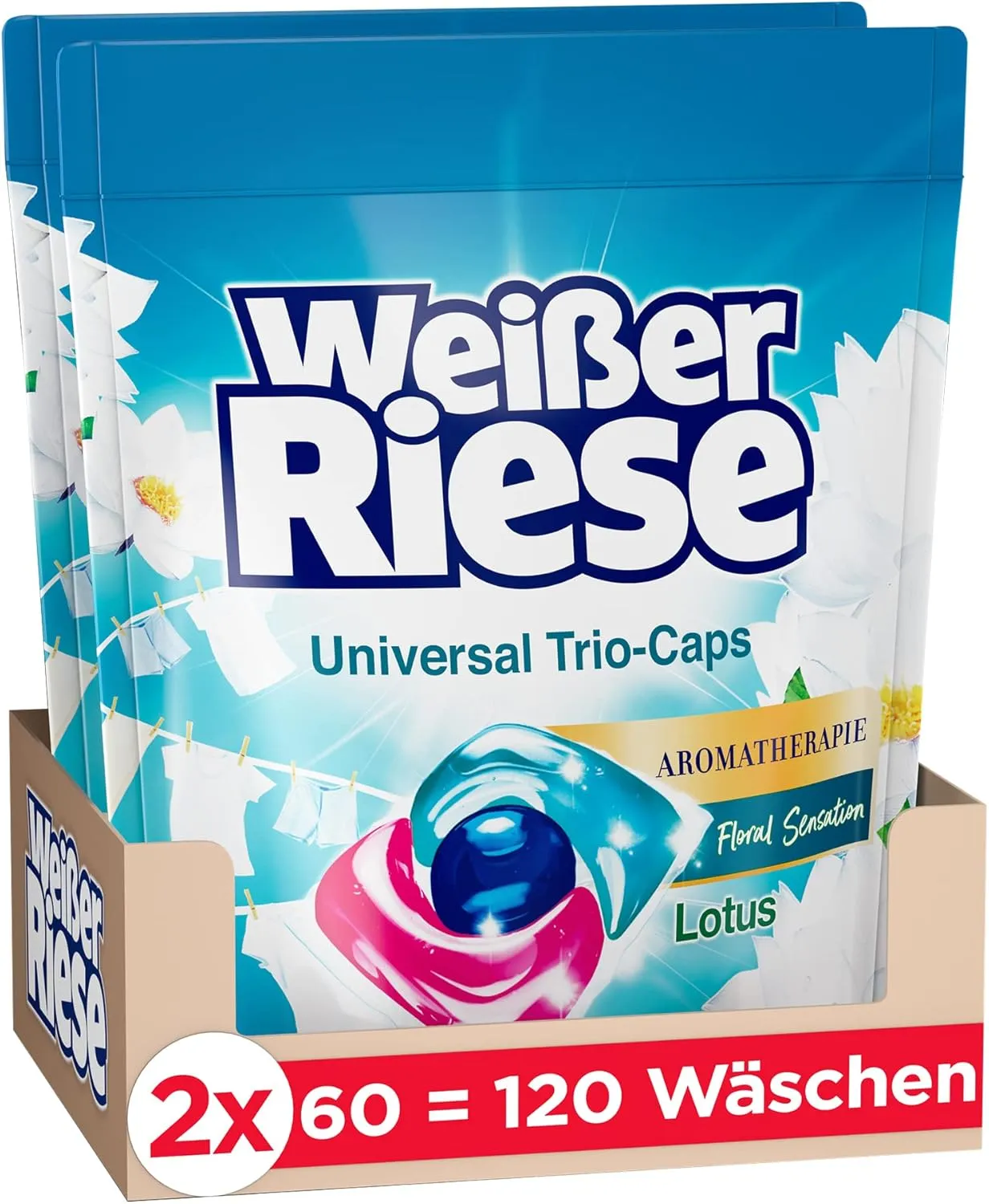 Bild von Weißer Riese Universal Trio-Caps Floral Sensation mit 120 Wäschen