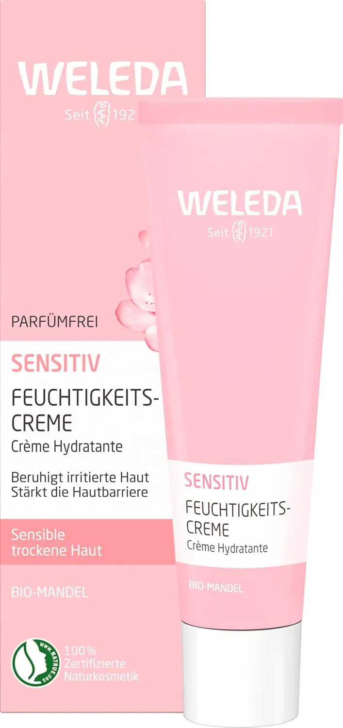 Bild von WELEDA Bio Mandel Sensitiv Feuchtigkeitscreme 30 ml für trockene und sensible Haut