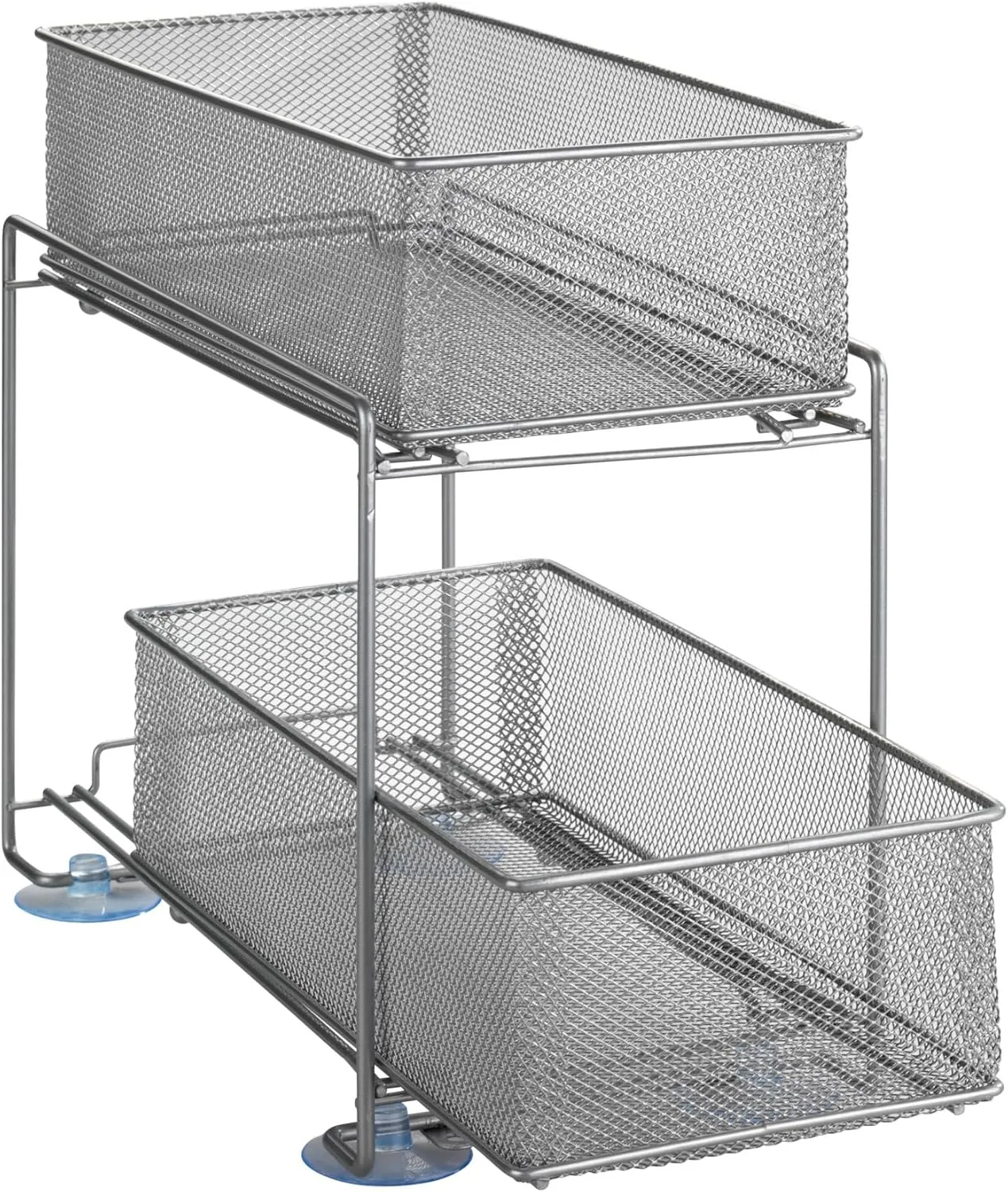 Bild von WENKO 2er Schubladenregal aus Metall in Silber