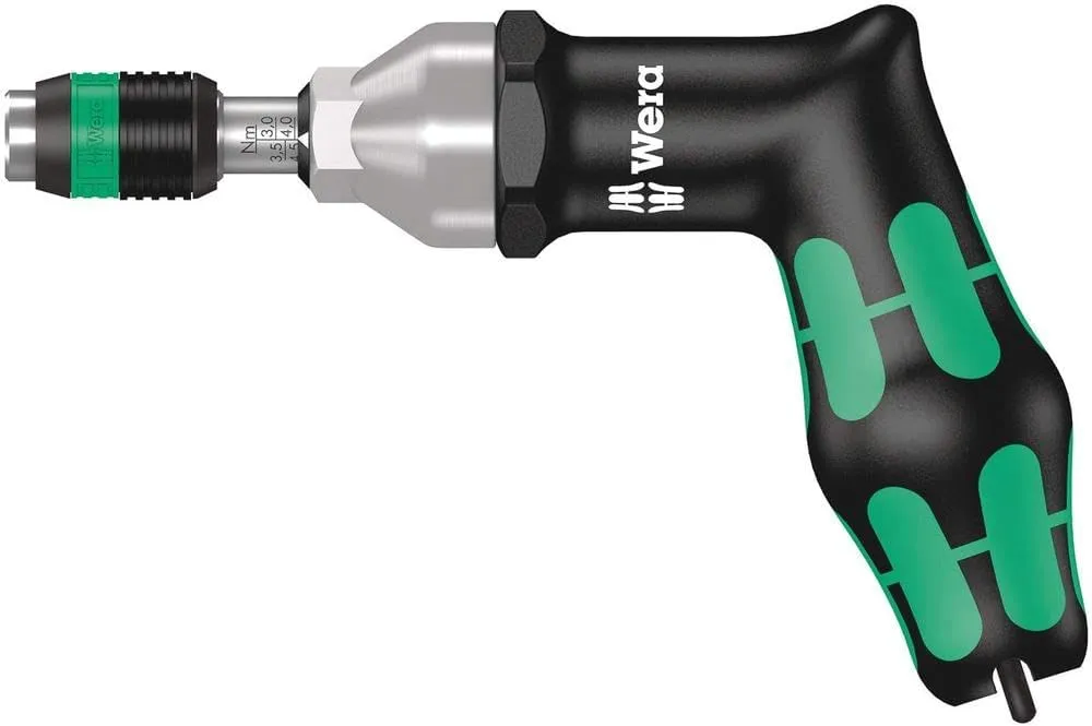 Bild von Wera 05074702001 Kraftform Pistolengriff Drehmomentschraubendreher mit Rapidaptor Schnellwechselfutter, 1/4 Zoll, einstellbar von 3 bis 6 Nm