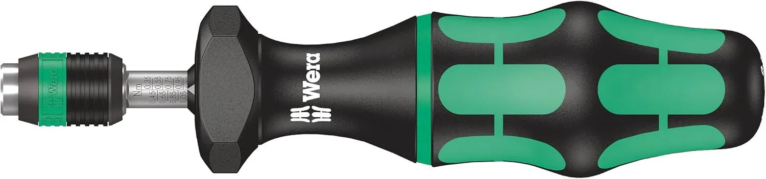 Bild von Wera 7430 Kraftform Drehmomentschraubendreher mit Rapidaptor Schnellwechselfutter, 1/4 Zoll, einstellbares Drehmoment von 0,10 bis 0,34 Nm