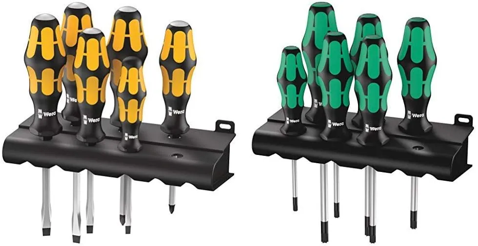 Bild von Wera Schraubendrehersatz 932 und 367 Kraftform Plus, 6-teilig mit Rack
