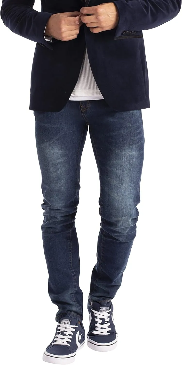 Bild von WestAce Herren Stretch Jeans in enger Passform aus 98 Prozent Baumwolle für Taillengrößen von 28 bis 40 Zoll