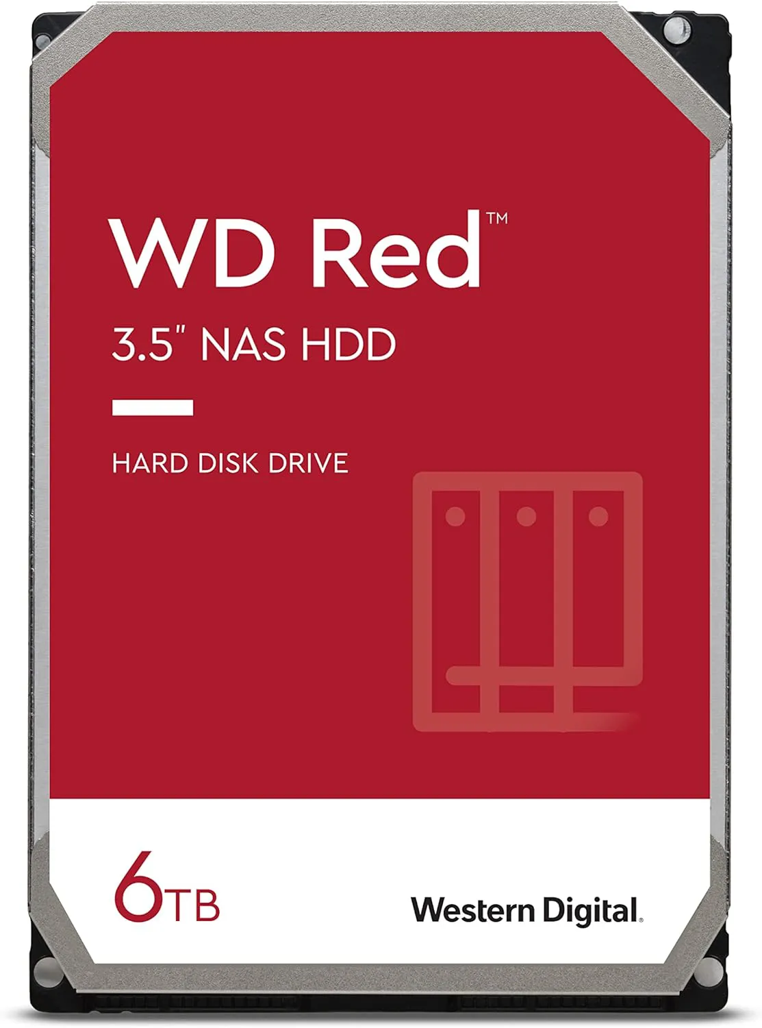 Bild von Western Digital Red 6TB interne Festplatte für NAS Systeme mit 256MB Cache und 24/7 Betrieb