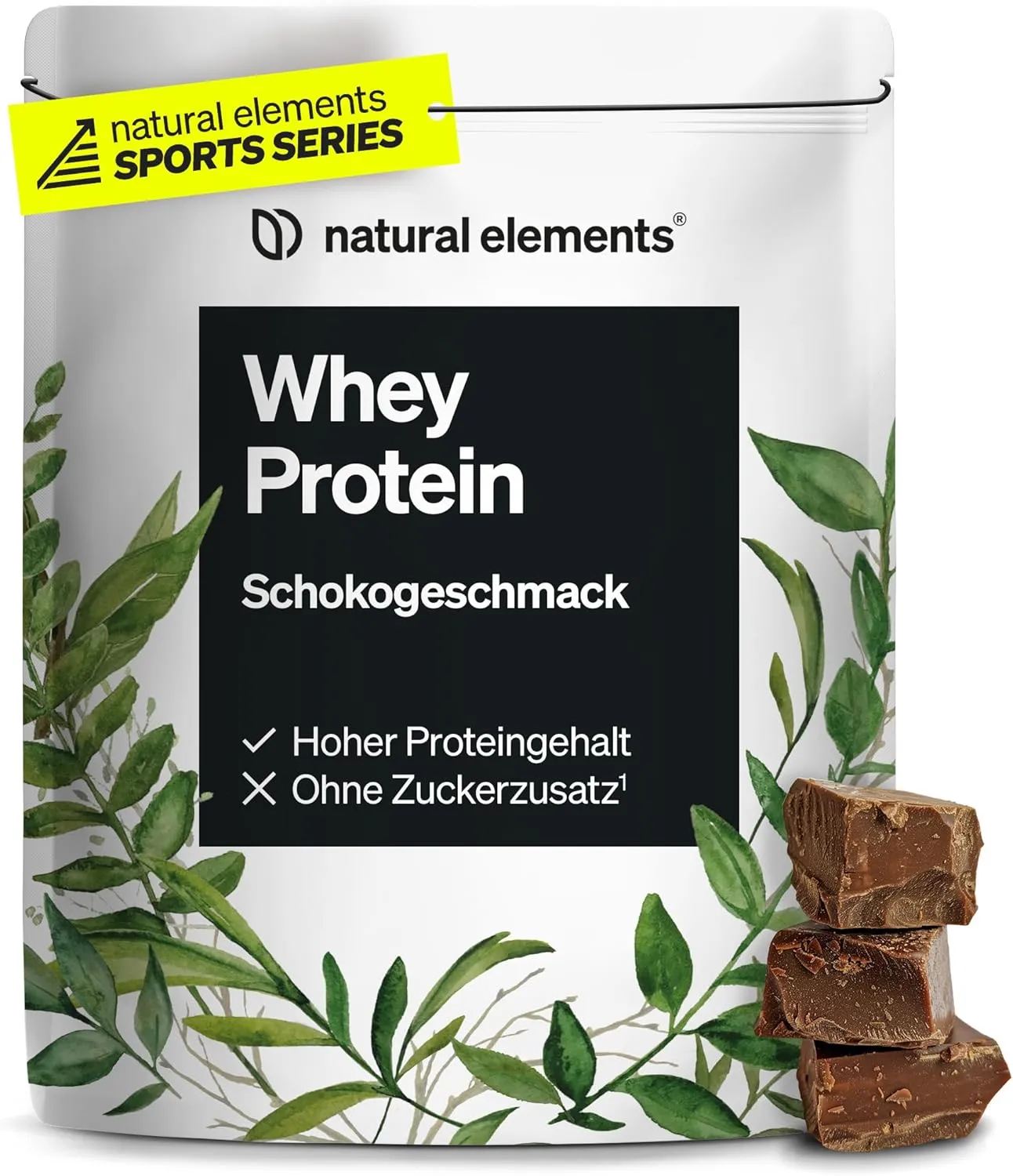 Bild von Whey Protein Pulver Schoko 1 kg mit 23 g Protein pro Portion für Muskelaufbau, hochdosiert und laborgeprüft in Deutschland produziert