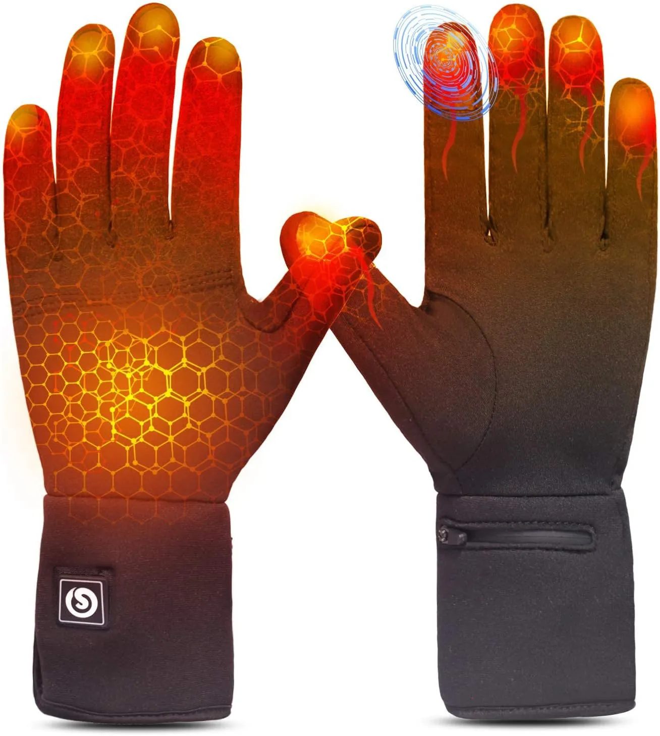 Bild von Wiederaufladbare beheizte Handschuhe für Herren und Damen, ideal für Outdoor-Aktivitäten wie Fahrradfahren, Motorradfahren, Skifahren und Jagd