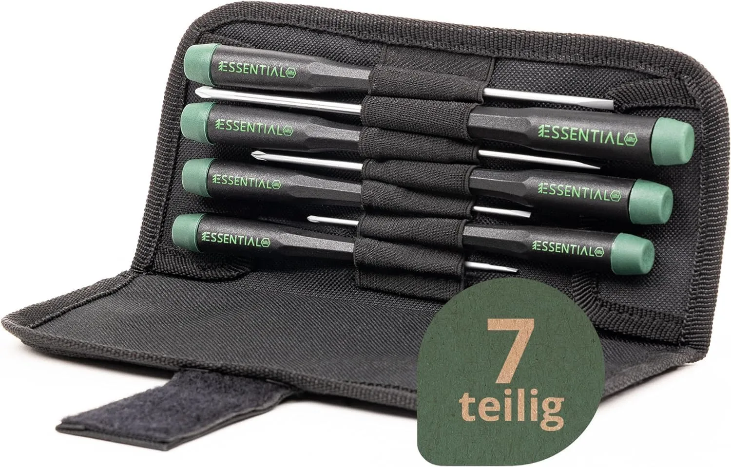 Bild von Wiha 7-teiliges Feinmechaniker Schraubendreher Set mit Tasche für Uhrmacher, Modellbau und Brillenreparatur
