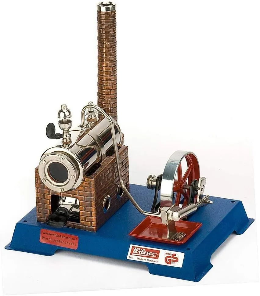 Bild von Wilesco Dampfmaschine D6 mit einem Durchmesser von 45 mm und einer Länge von 100 mm, klassisches Fertigmodell