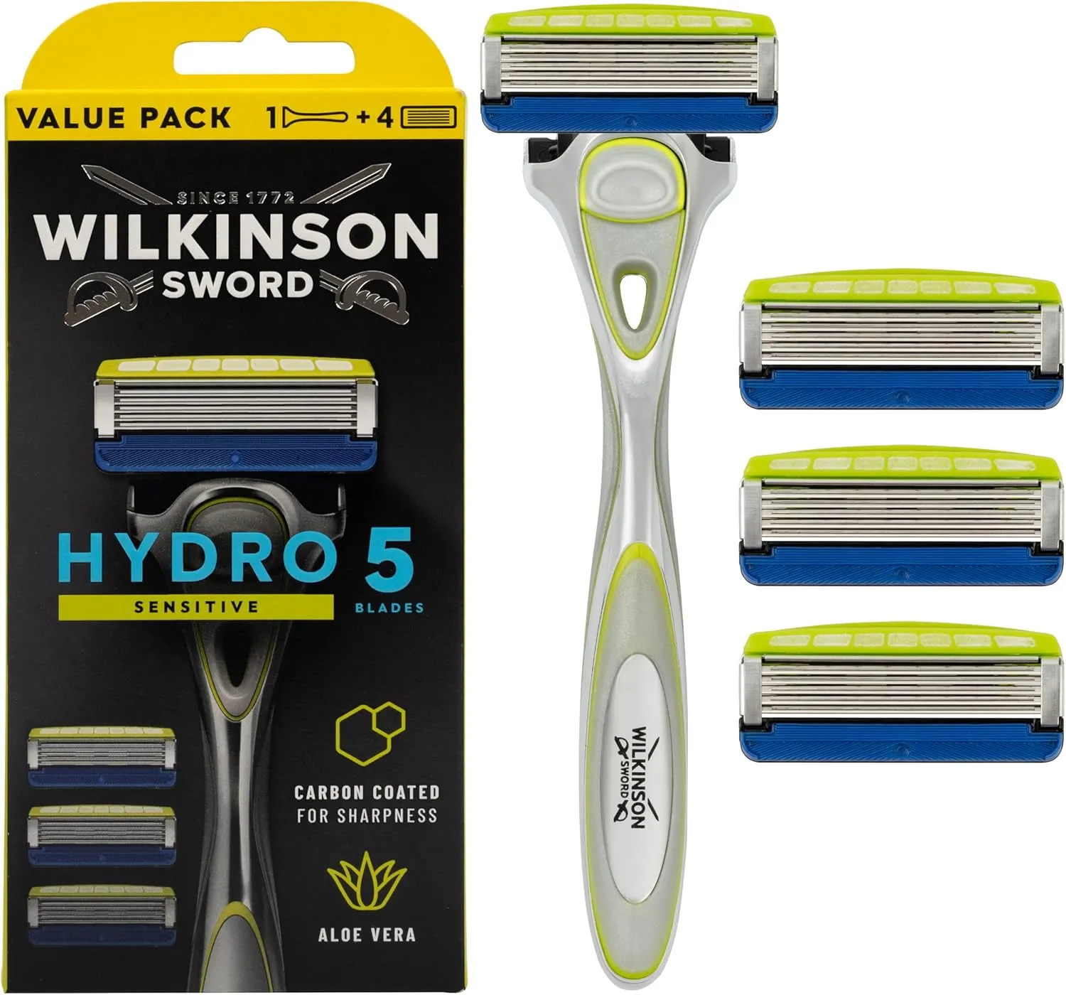 Bild von WILKINSON SWORD Hydro 5 Rasierer für Männer mit 4 Klingen und umklappbarem Trimmer