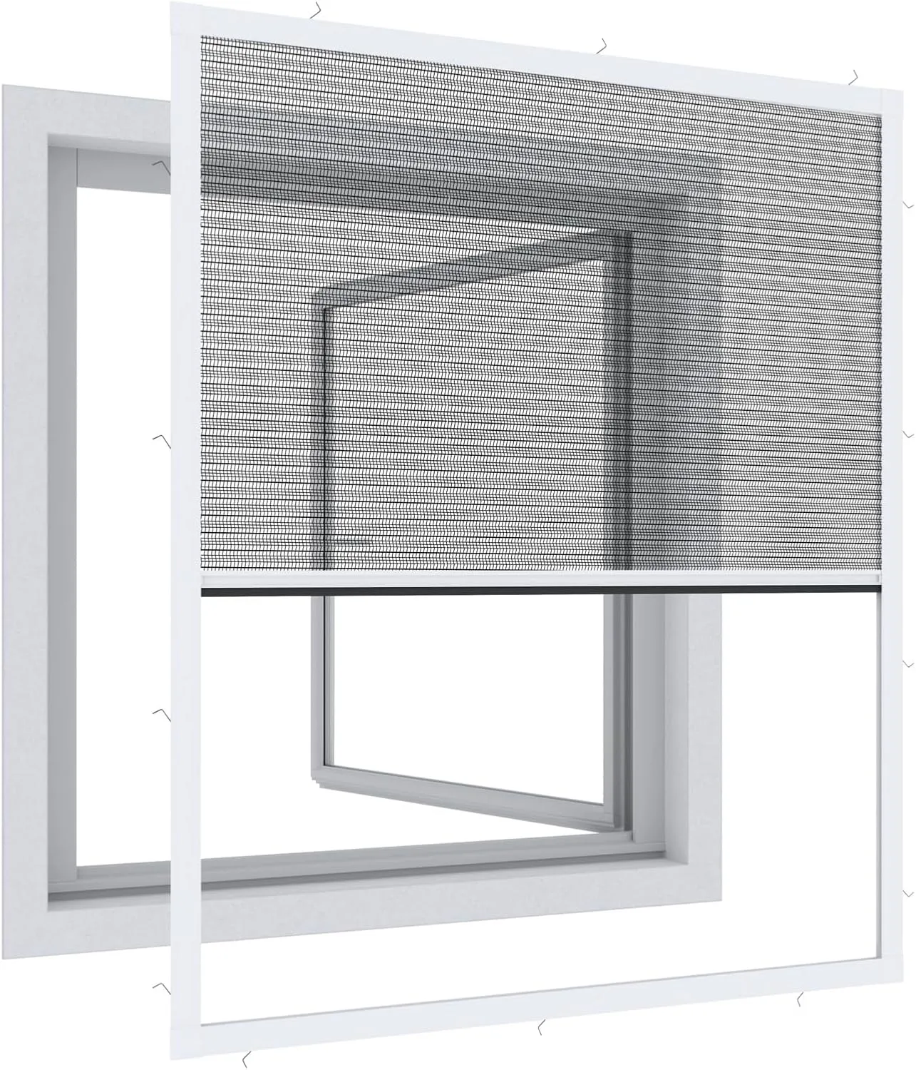 Bild von Windhager Expert Plissee Insektenschutz für Fenster in Weiß, Selbstbausatz 100 x 120 cm, Artikelnummer 03242
