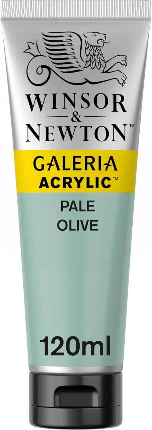Bild von Winsor & Newton Galeria Acrylfarbe in Olivgrün Hell, 120 ml Tube mit hoher Pigmentierung und buttriger Konsistenz