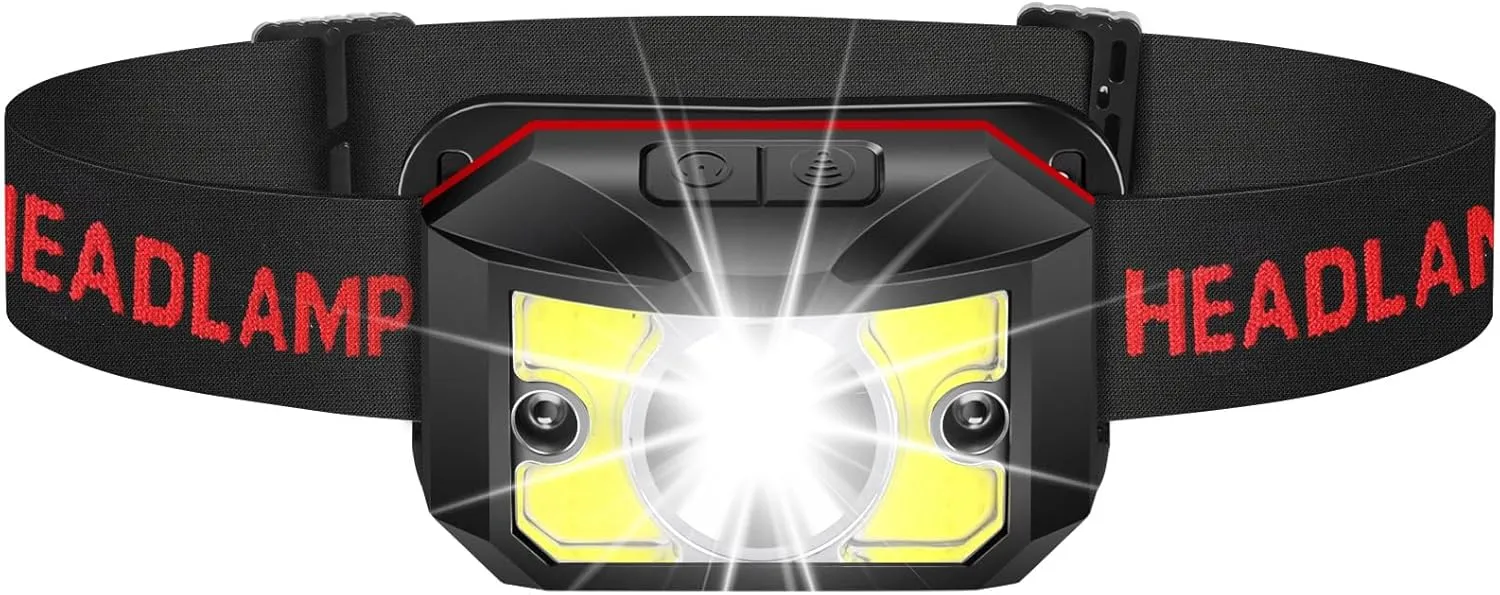 Bild von Winzwon LED Stirnlampe wiederaufladbar mit Rotlicht, wasserdicht, ideal für Laufen, Joggen, Hundespaziergänge und Angeln