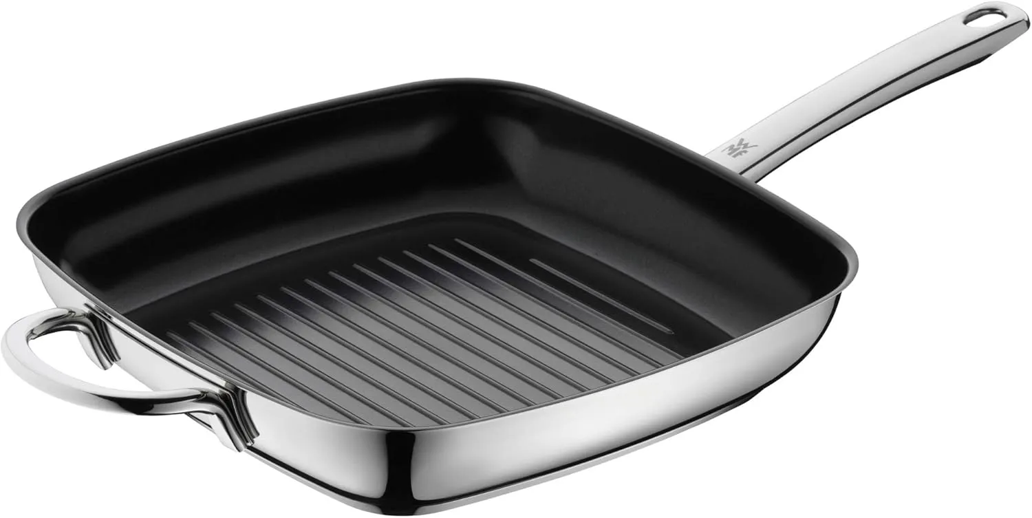 Bild von WMF Durado Grillpfanne 28x28 cm aus Cromargan Edelstahl mit Keramikbeschichtung, induktionsgeeignet und backofenfest