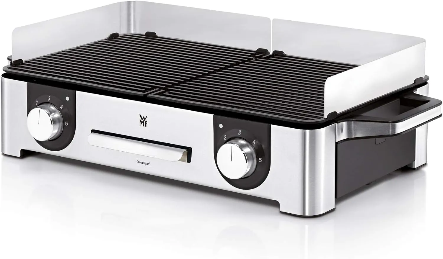 Bild von WMF Lono Master-Grill Elektrogrill mit 50x28 cm Grillfläche und 2400 W Leistung, ausgestattet mit Windschutz und Auffangschale