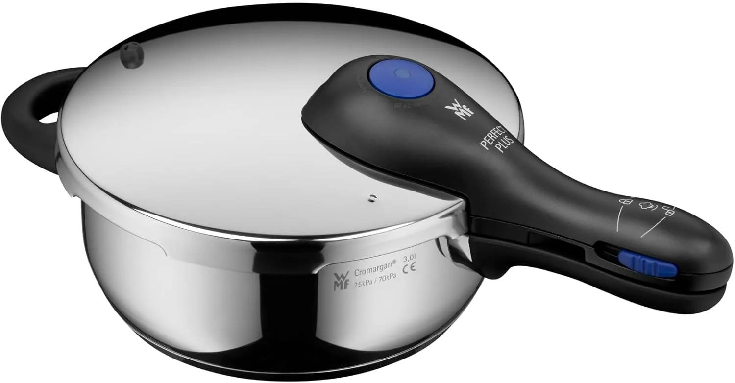Bild von WMF Perfect Plus One Pot Schnellkochtopf mit 3 Litern aus poliertem Cromargan Edelstahl