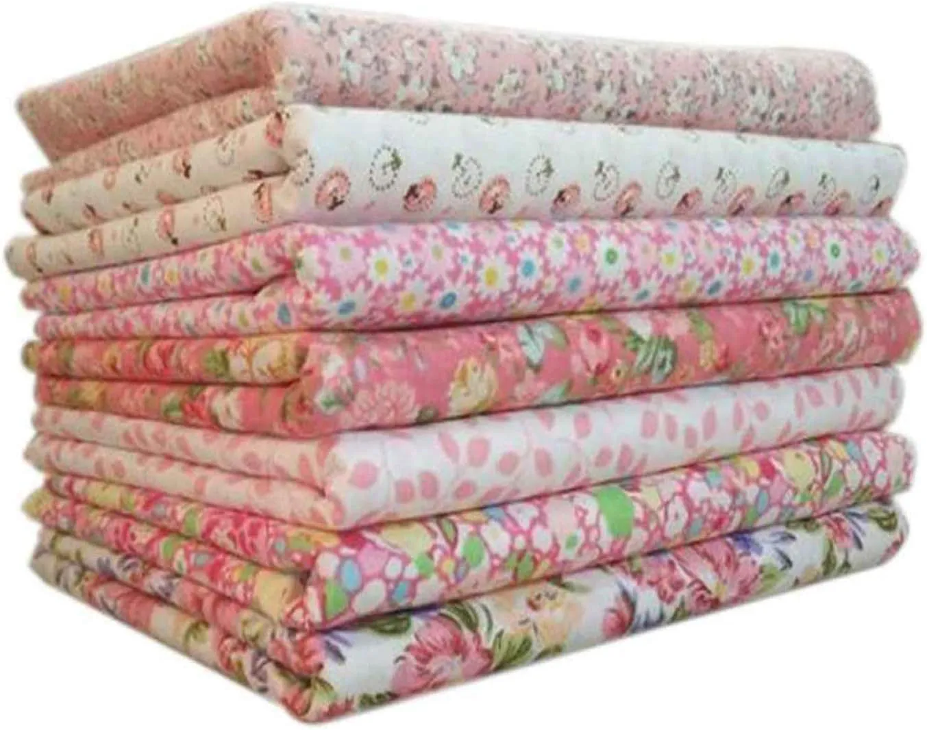 Bild von Wohlstand Baumwollstoff Set mit 7 Teilen für Patchwork und DIY, jeweils 50 cm x 50 cm in Blumenmuster