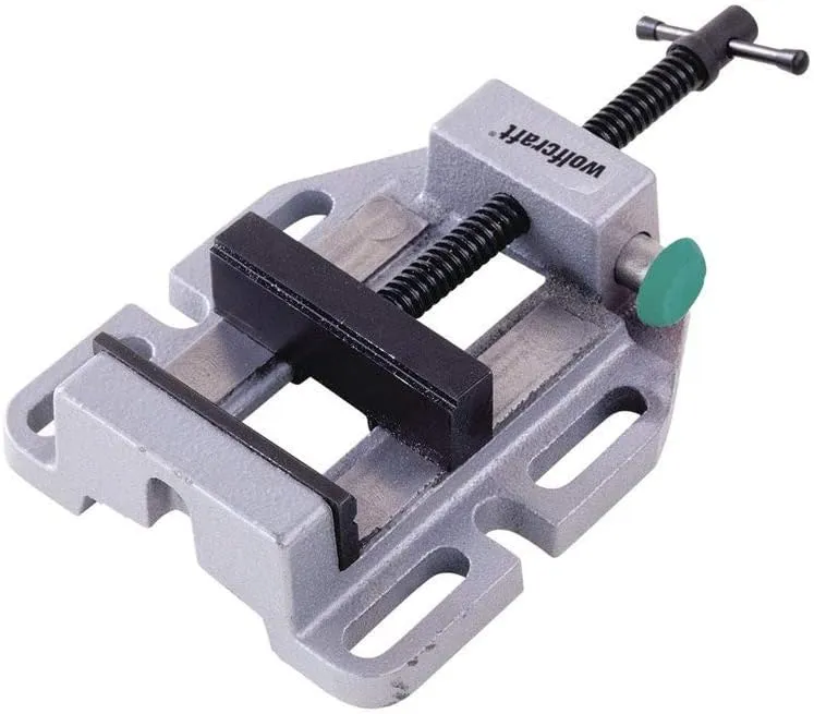 Bild von wolfcraft Maschinenschraubstock mit Schnellverstellung und V-Nuten für Rundmaterialien